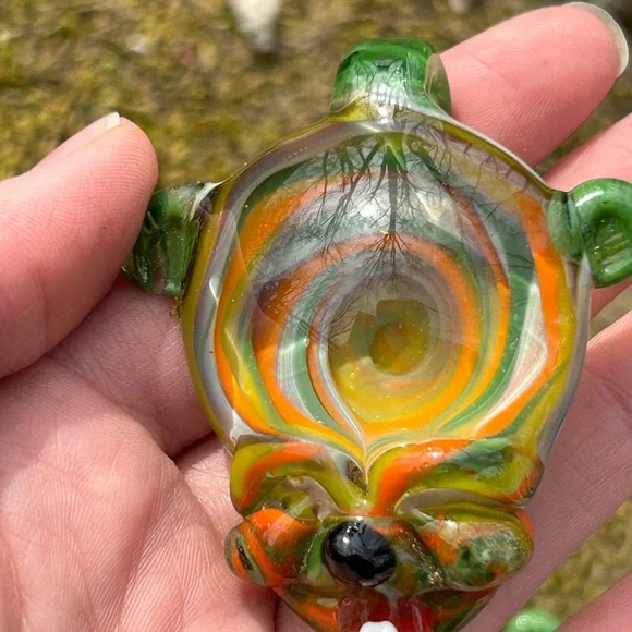Grateful Dead Hand blown Glass dead bear pendant - Picture 4 of 7